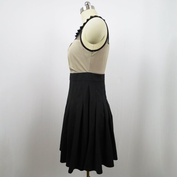 NWOT Angel Eye London Black and Beige Mixed Media Dress M Modcloth - Picture 3 of 16
